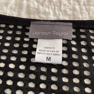 Jordan Taylor black mesh swimsuit coverup